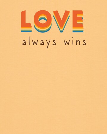 Maglietta ' Love always wins ' di Watapparel in arancione