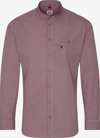 SPIETH & WENSKY Regular fit Traditional Button Up Shirt 'Alexander' in Red: front