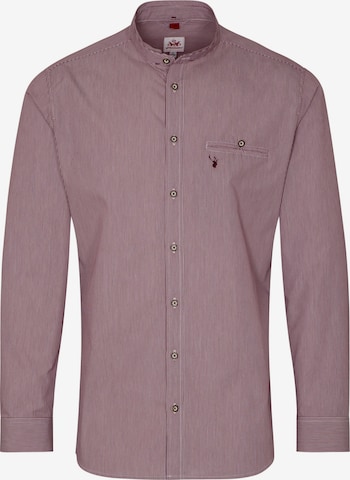 SPIETH & WENSKY Traditional Button Up Shirt 'Alexander' in Red: front