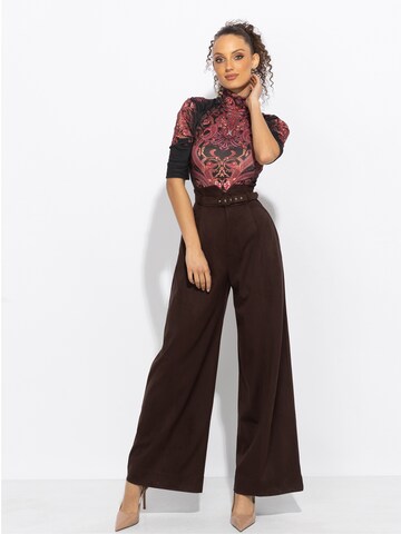 JIORO Bluse 'SIGNATURE  PAISLEY' in Schwarz