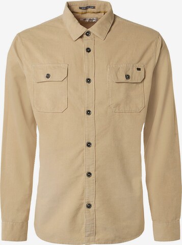 No Excess Button Up Shirt in Beige: front