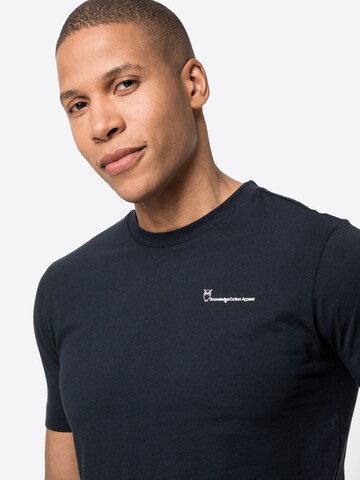 KnowledgeCotton Apparel T-shirt 'ALDER' i blå