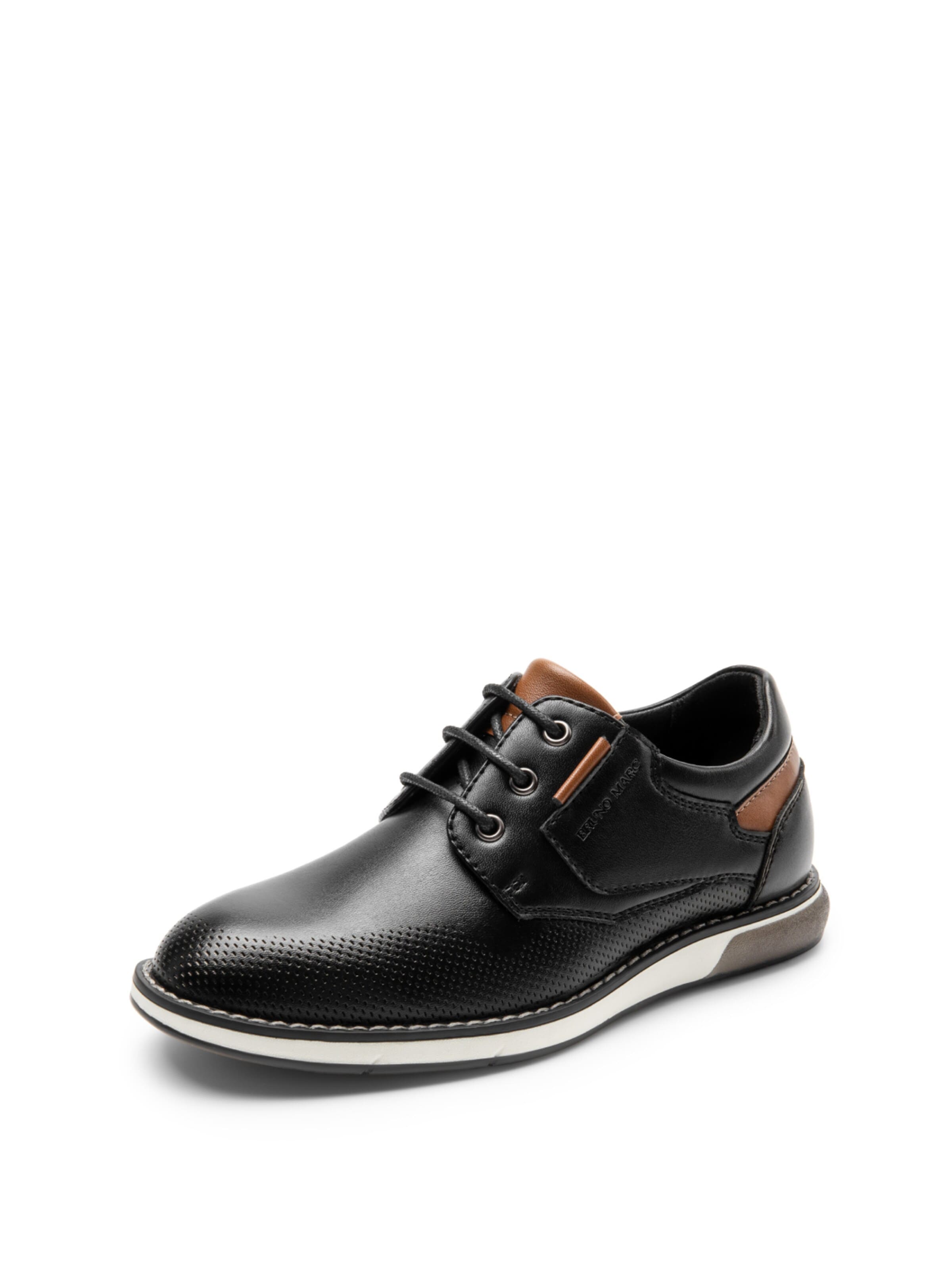 Scarpa bassa di Bruno Marc in nero: frontale
