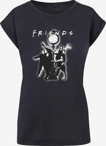 ABSOLUTE CULT T-Shirt 'Friends - Clock Mono Photo' in Blau: predná strana