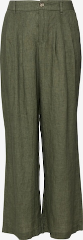 Wide Leg Pantalon à pince s.Oliver en vert : devant