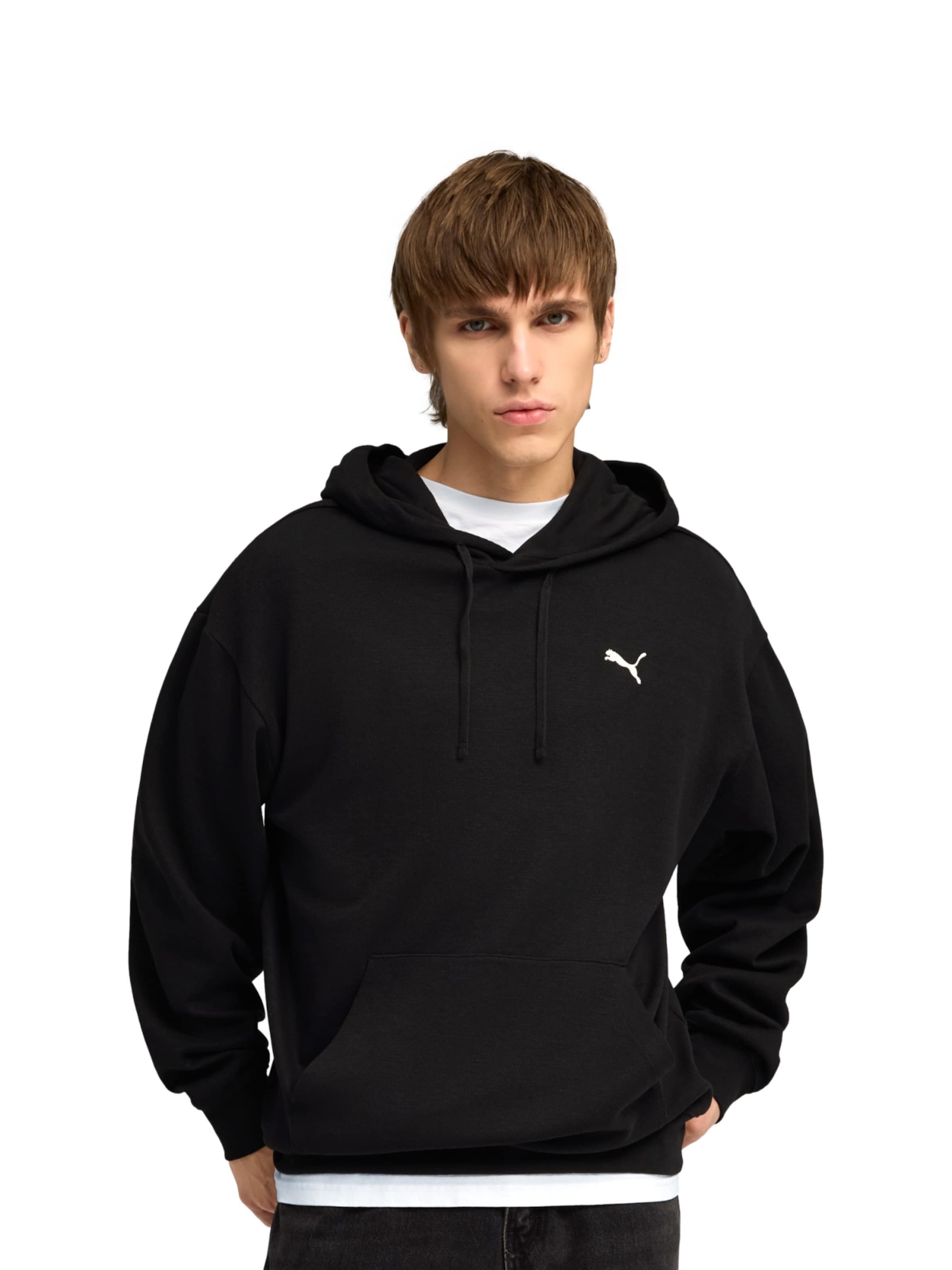 PUMA Sweatshirt 'ESS ELEVATED' i sort: forside