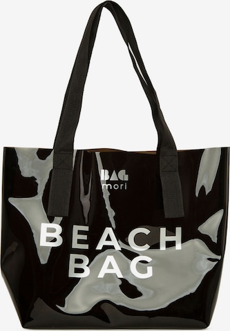 BagMori Beach Bag in Black: front