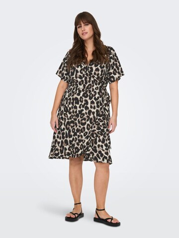 ONLY Carmakoma Kleid in Beige