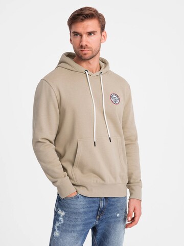 Ombre Sweatshirt 'OM-SSNZ-0144' in Beige: voorkant