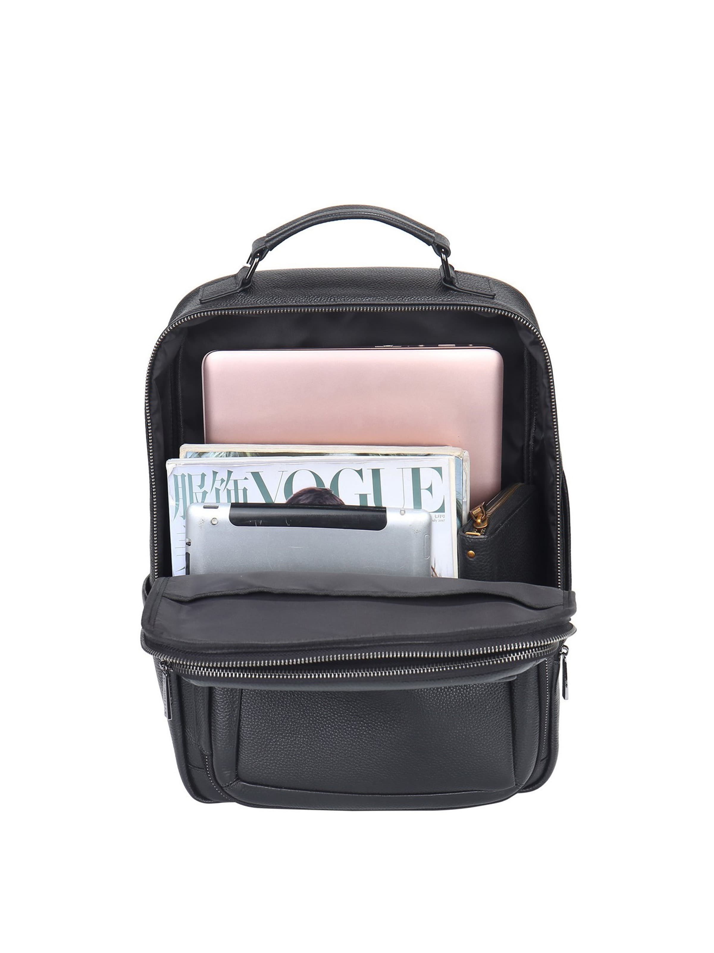Zaino 'Zaino Vera Pelle B Cavalli - Chiusura Zip, 3 Tasche Esterne, Manico Pelle' di B. Cavalli in nero