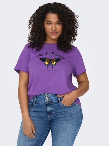 T-shirt 'Kiti' ONLY Carmakoma en violet : devant