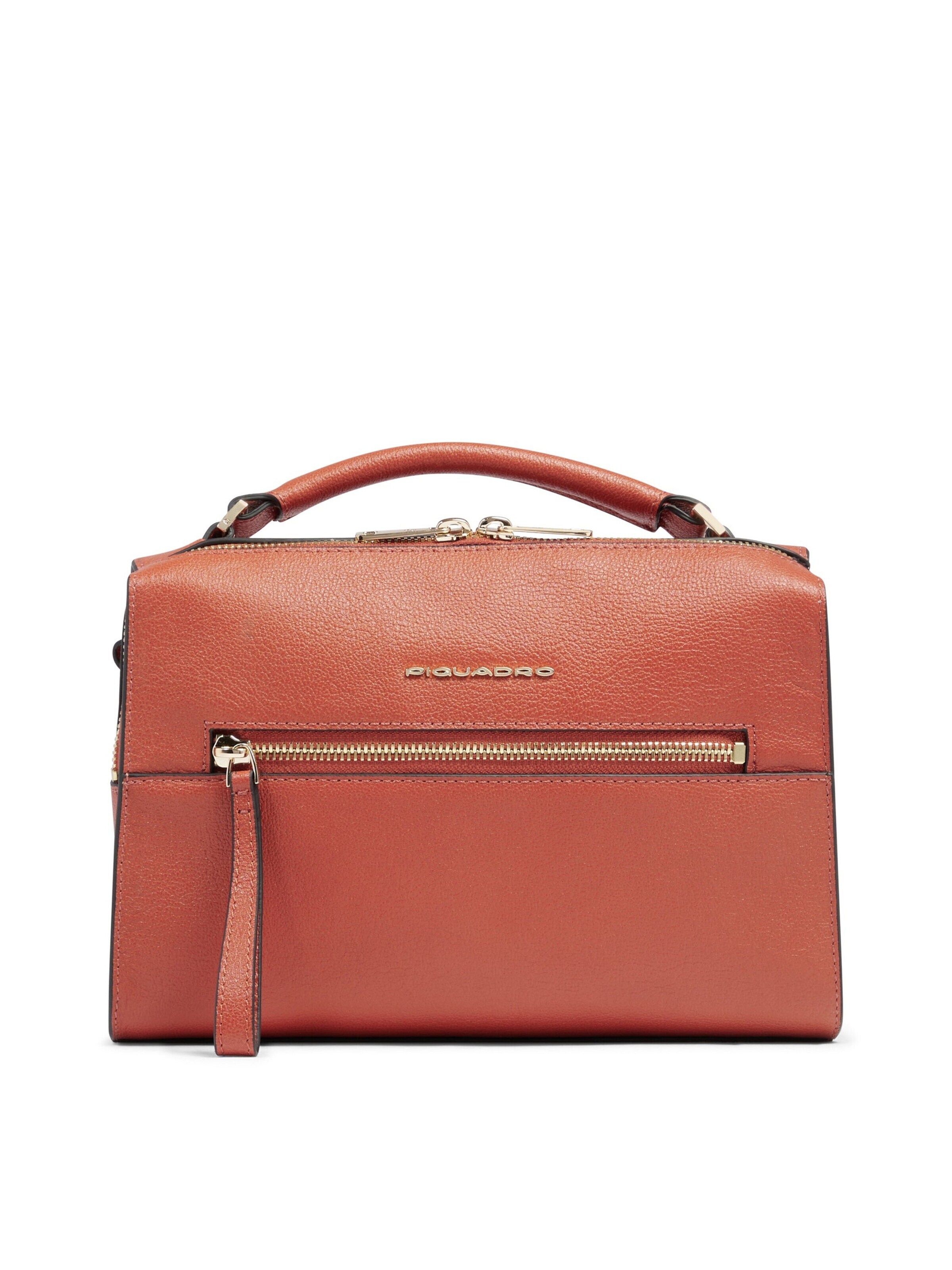 Piquadro Shoulder Bag in Orange: front