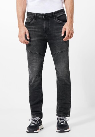 Street One MEN Regular Jeans in Black: front