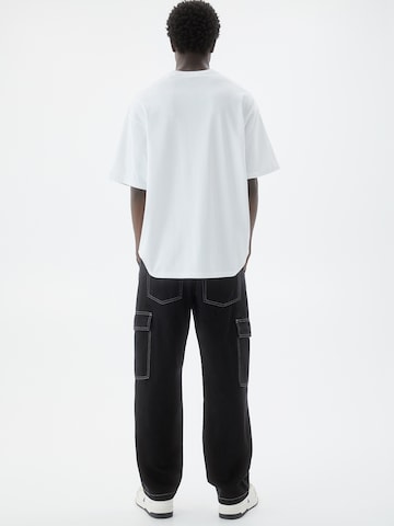 Pull&Bear Loose fit Cargo Jeans in Black
