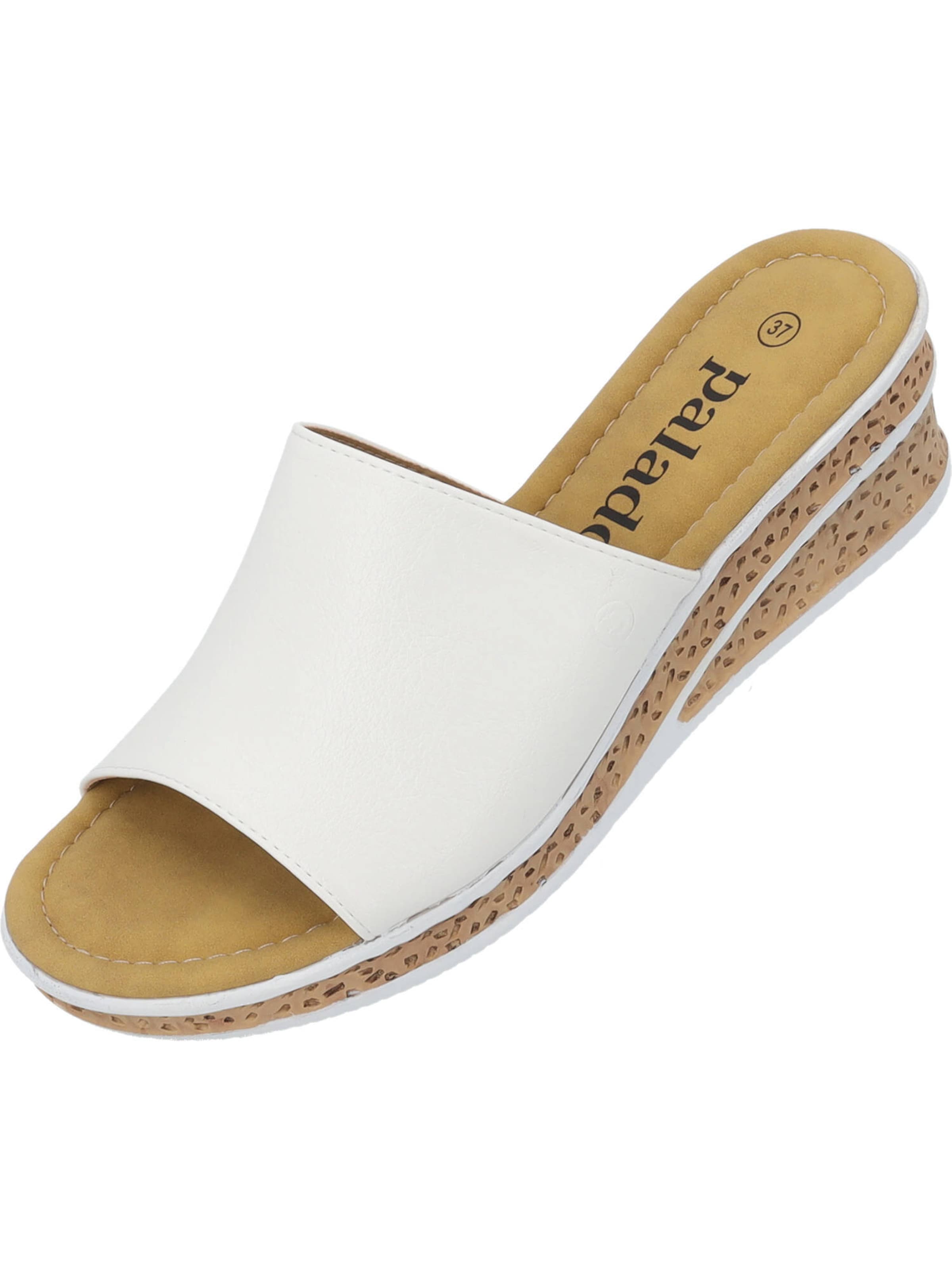 Palado Pantolette 'Niserios' in Weiß: Vorderseite