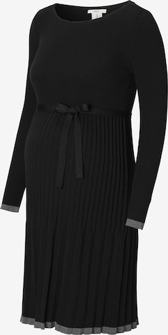 Esprit Maternity - Vestido de malha em preto: frente