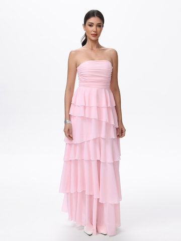 Ivory Field Dress 'Olivia' in Pink