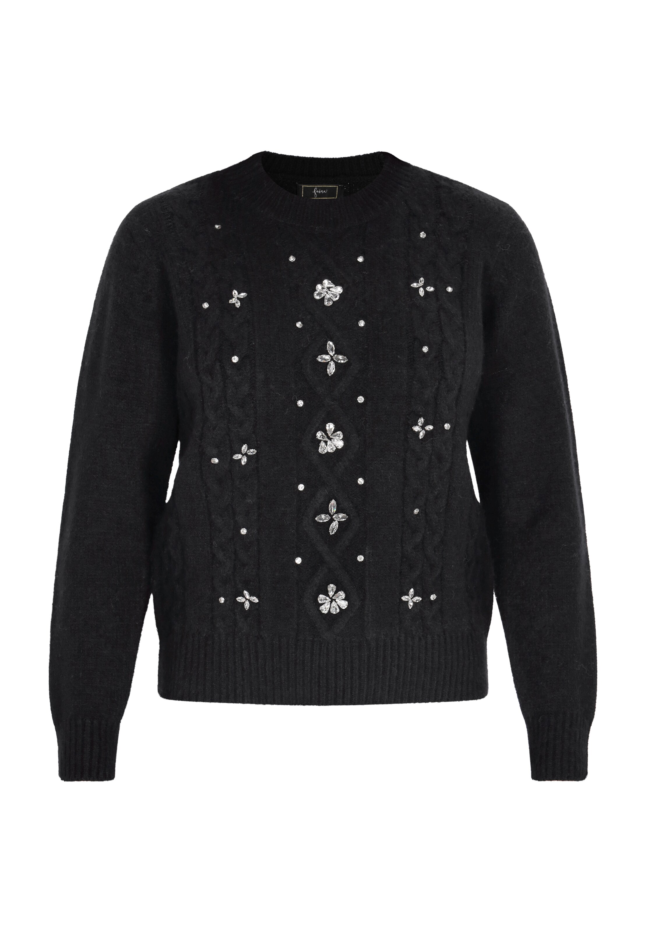 faina Pullover in Schwarz: Vorderseite