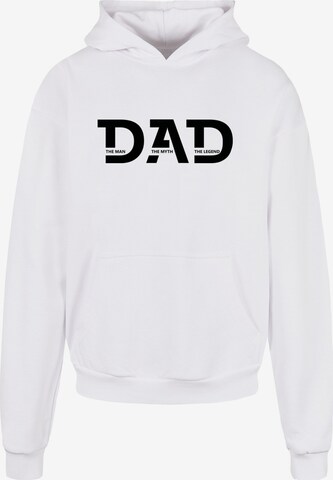 Sweat-shirt 'Fathers Day - The Man, The Myth, The Legend' Merchcode en blanc : devant