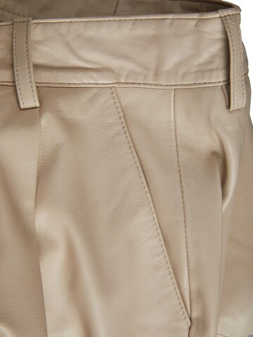 JJXX Tapered Pleat-Front Pants 'ADDIE' in Brown