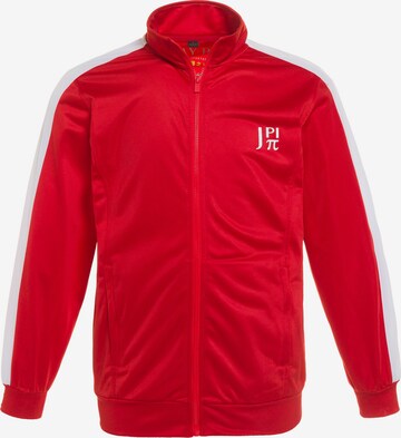 JAY-PI Zip-Up Hoodie in Red: front