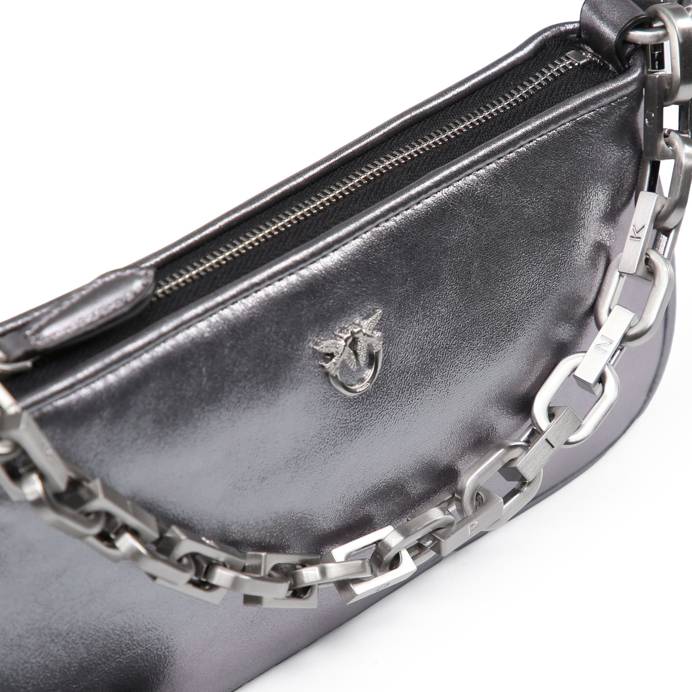 PINKO Handbag 'Half Moon' in Silver