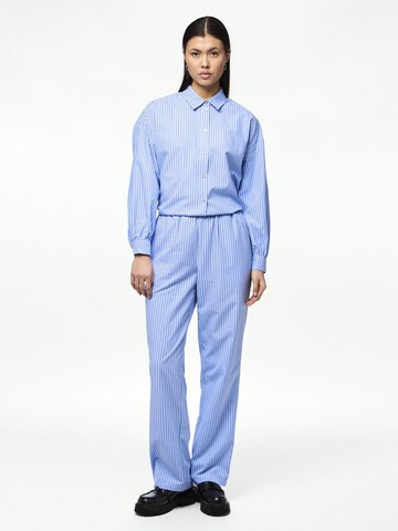 PIECES Wide Leg Hose 'PCFolli' in Blau
