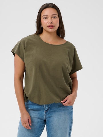 Camicia da donna 'KCNana' di KAFFE CURVE in verde: frontale