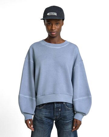 G-STAR Sweatshirt 'Overdyed' in Blue: front