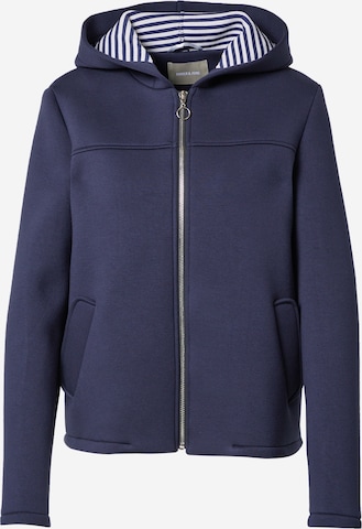 Amber & June Zip-Up Hoodie in Blue: front