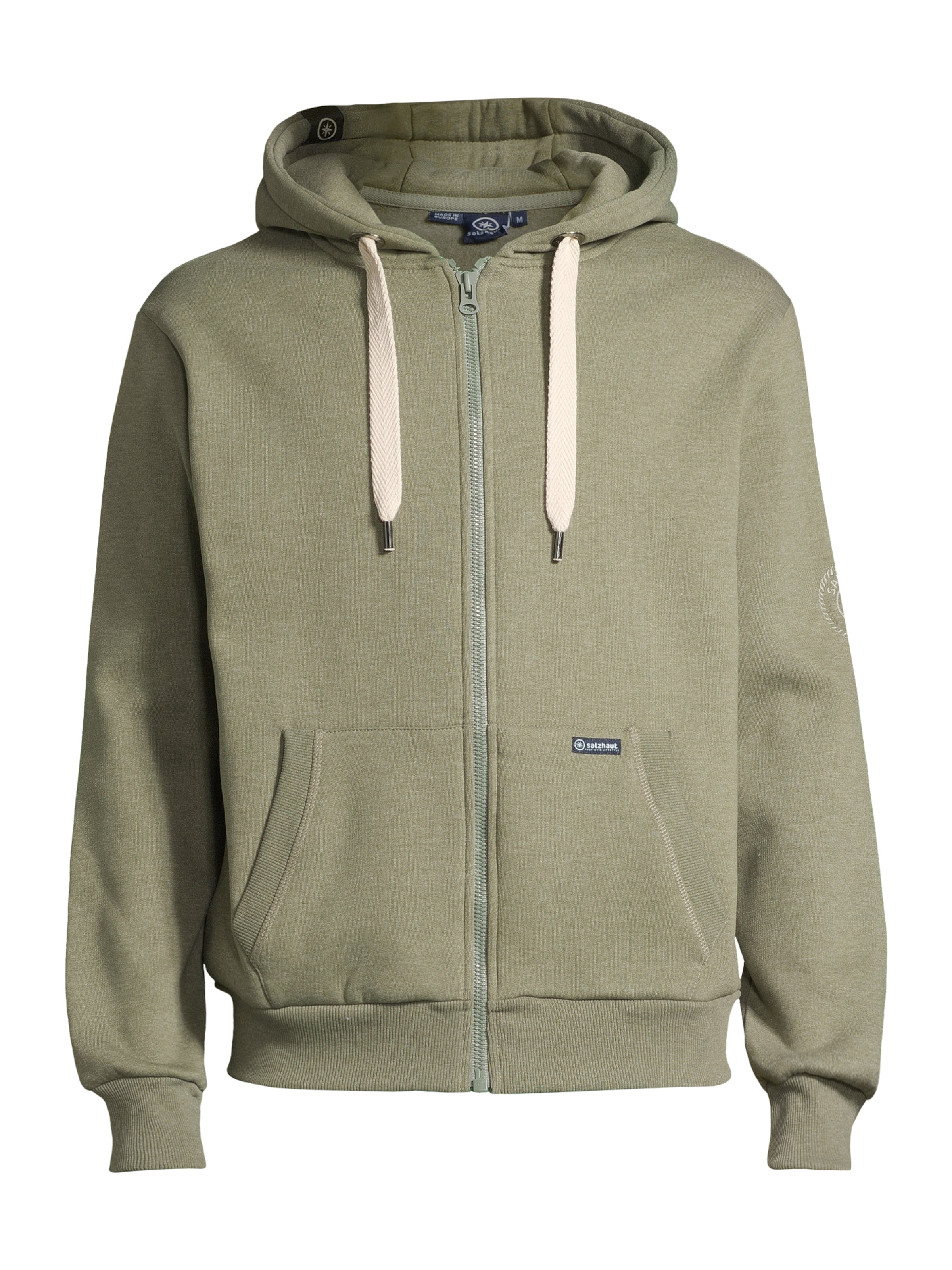 salzhaut Sweatvest 'Breker' in Groen: voorkant