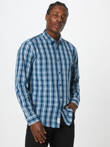 ESPRIT - Ajuste regular Camisa en azul: frente