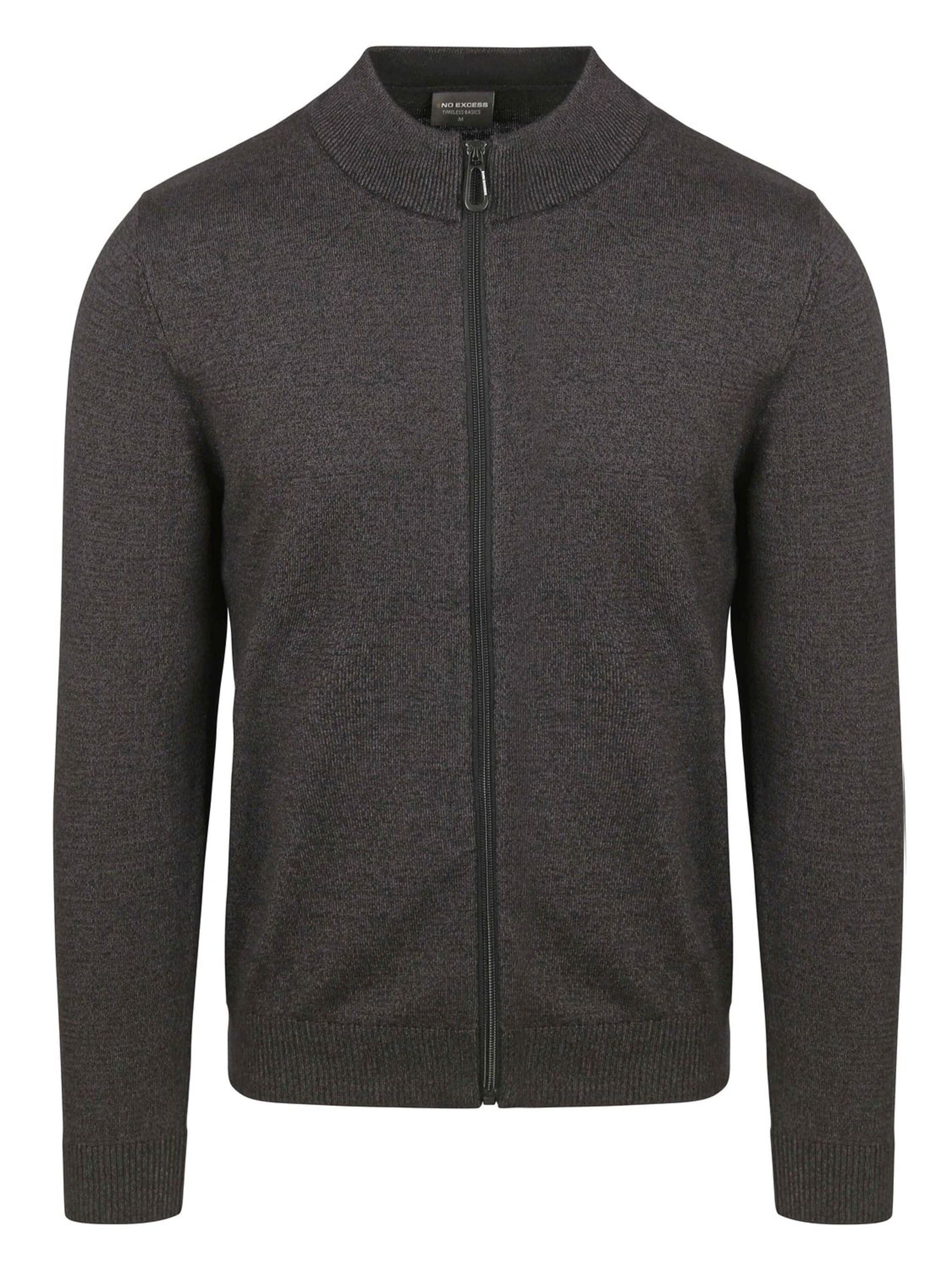 Vestes en maille No Excess en gris : devant