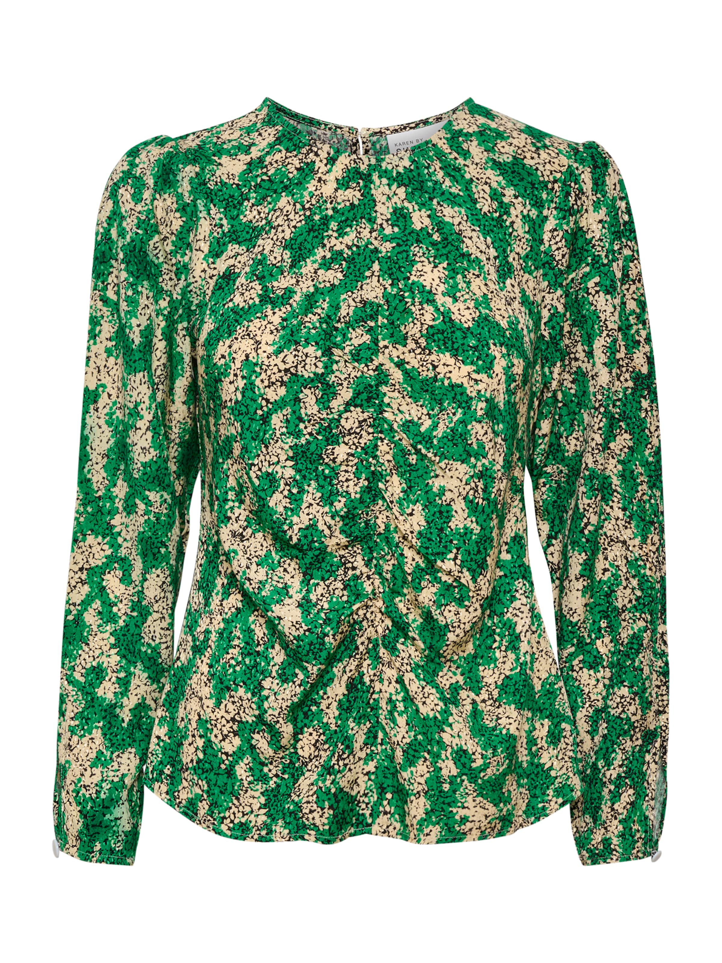 KAREN BY SIMONSEN Блуза 'Grace' в зелено: отпред