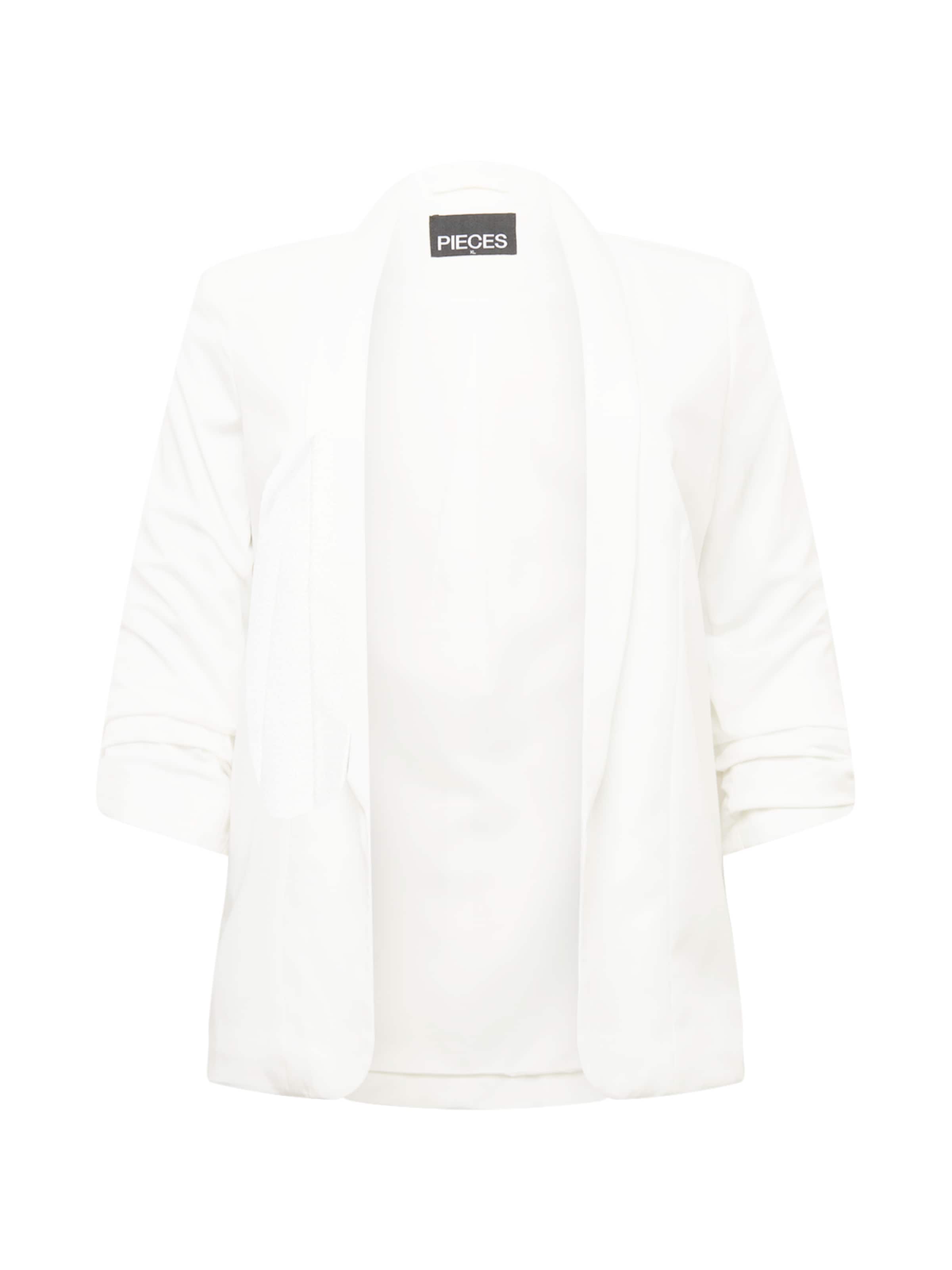 PIECES Bleiser 'PCBOSELLA', värv valge: eest vaates