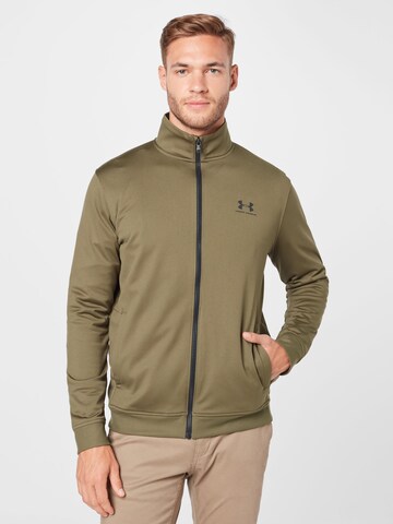 UNDER ARMOUR Sportsweatvest in Groen: voorkant