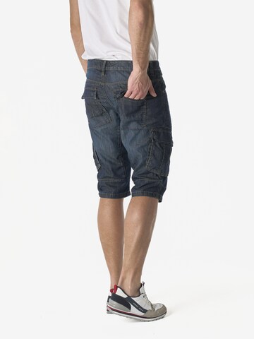 KOROSHI Regular Cargojeans i blå