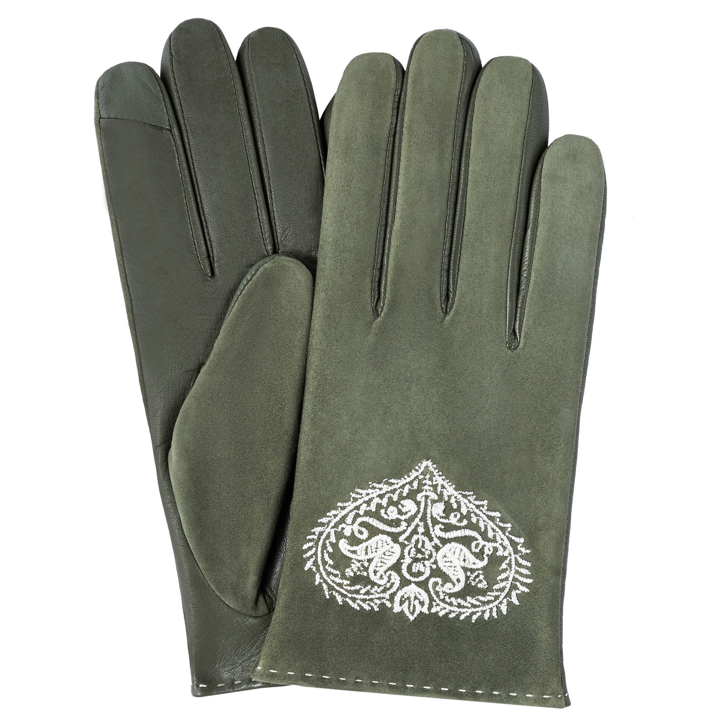 Roeckl Vingerhandschoenen 'GITTI TOUCH' in Groen: voorkant