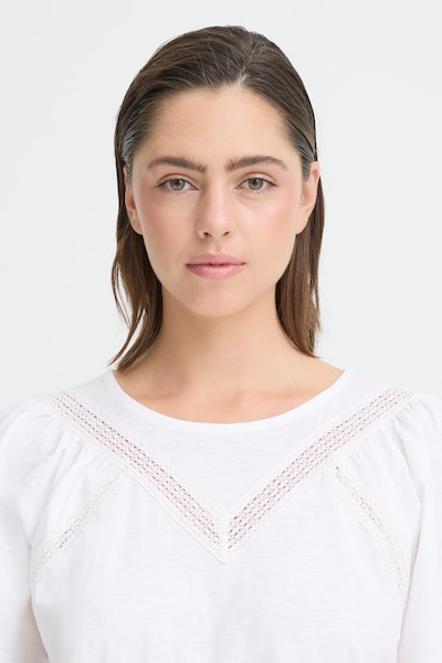 Pulz T-shirt 'PZBIANCA' en L en blanc, Vue avec produit
