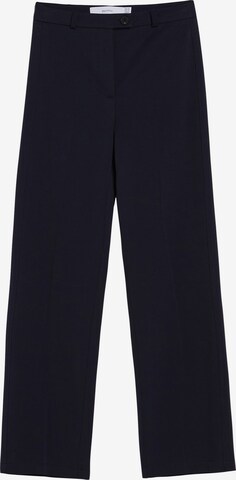 Bershka Trousers with creases in Blue: front