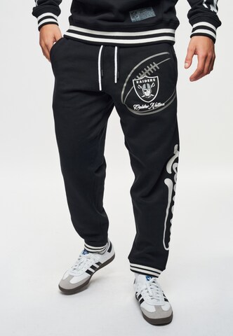 Recovered Regular Sportbroek 'NFL Raiders Nation' in Zwart: voorkant