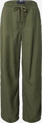 HOLLISTER Tapered Trousers in Green: front