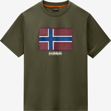 NAPAPIJRI Bluser & t-shirts 'FLAG TIKI' i grøn: forside