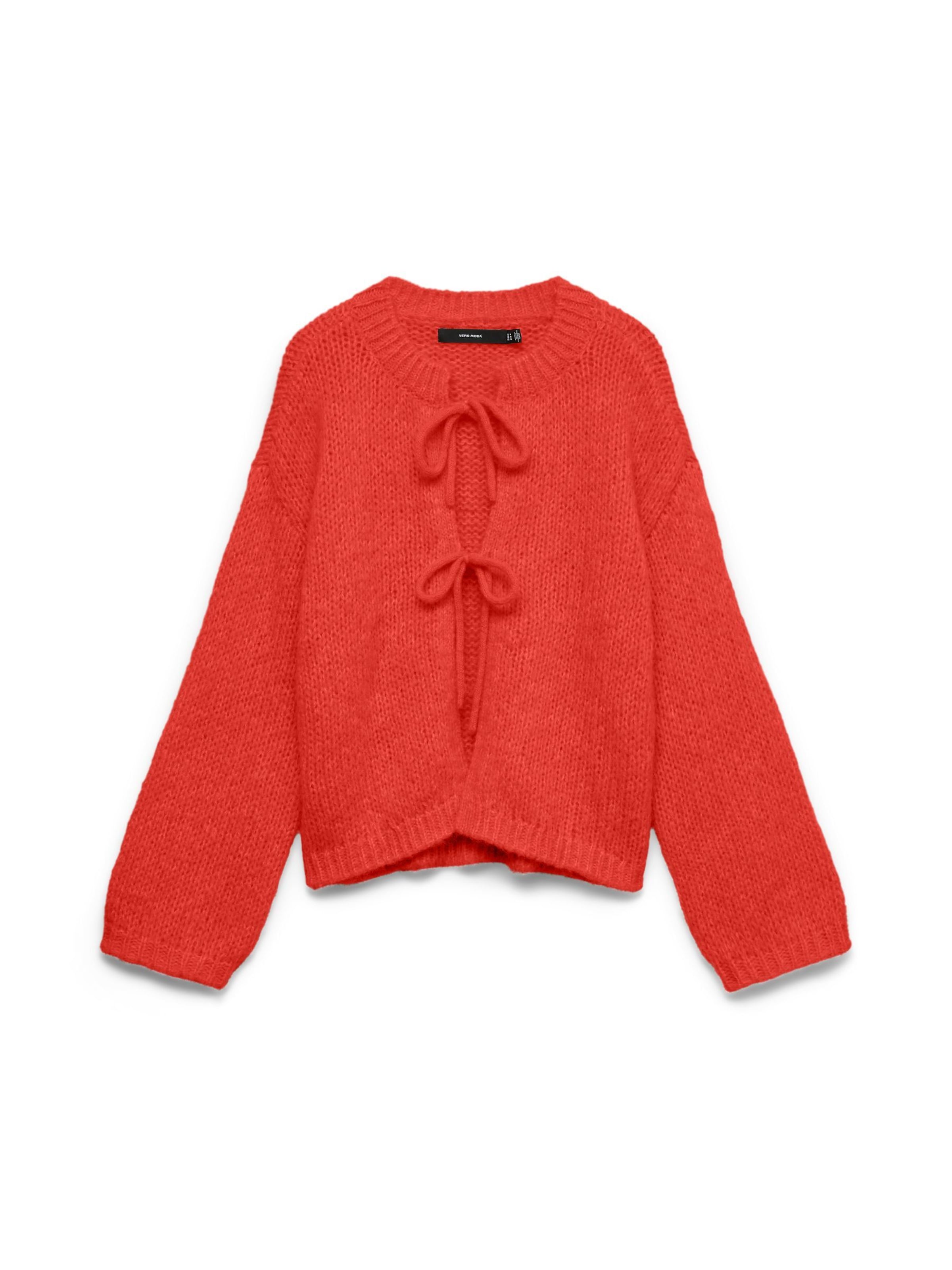 VERO MODA Gebreid vest in Rood: voorkant