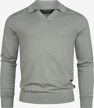 INDICODE JEANS Pullover 'Hagen' in Grau: Vorderseite