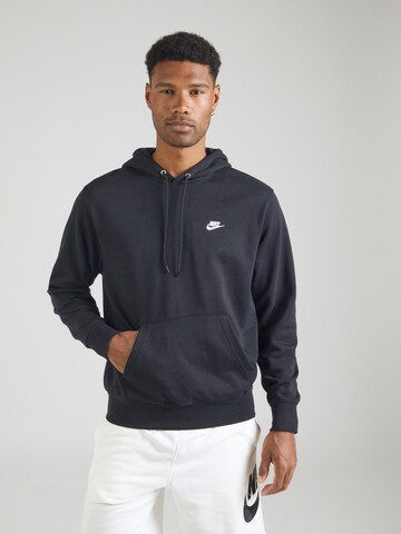 Nike Sportswear Sweatshirt 'Club Fleece' in Black: front
