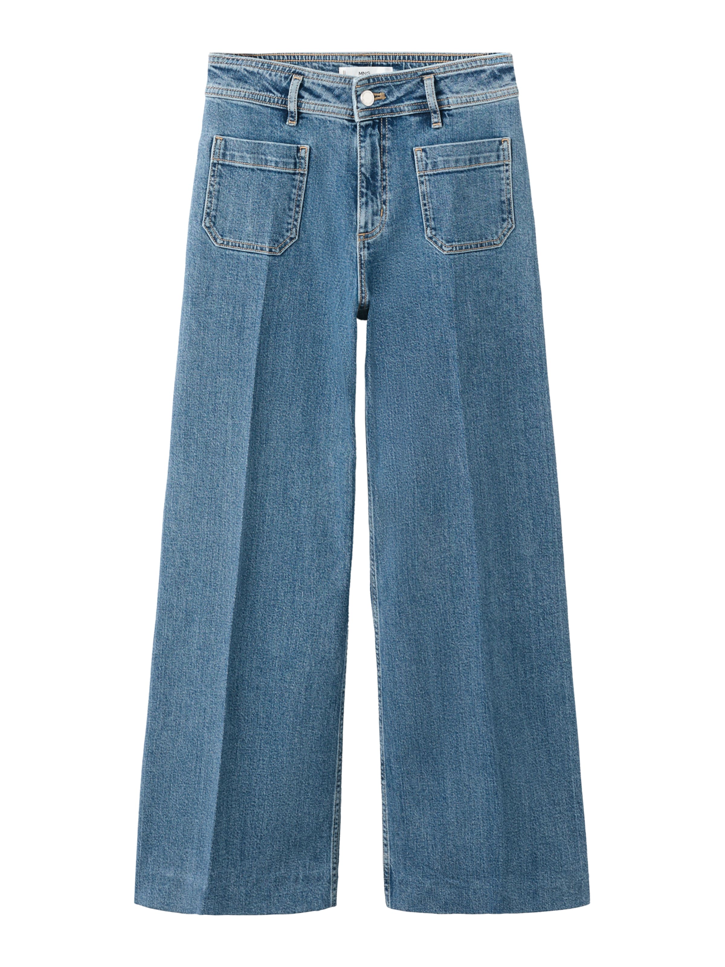 MANGO Wide leg Jeans 'JESSIE' in Blue: front