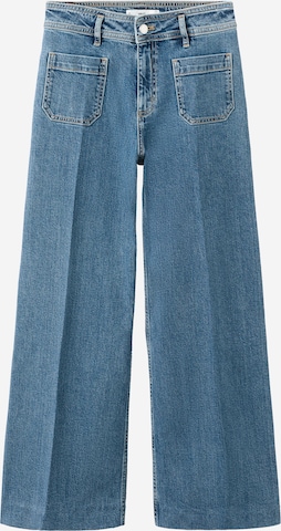 MANGO Wide Leg Farkut 'JESSIE' värissä sininen: etupuoli