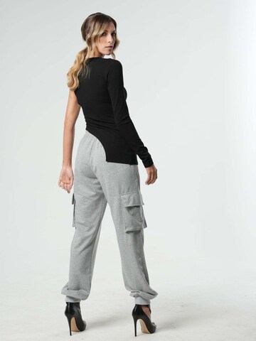 Metamorphoza Loosefit Cargobroek in Grijs