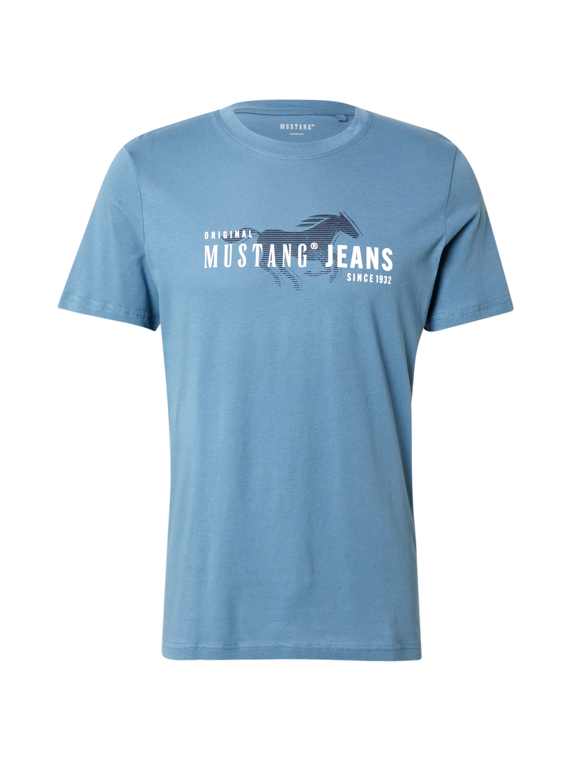 MUSTANG Shirt 'AUSTIN' in Navy / Light blue / White, Item view
